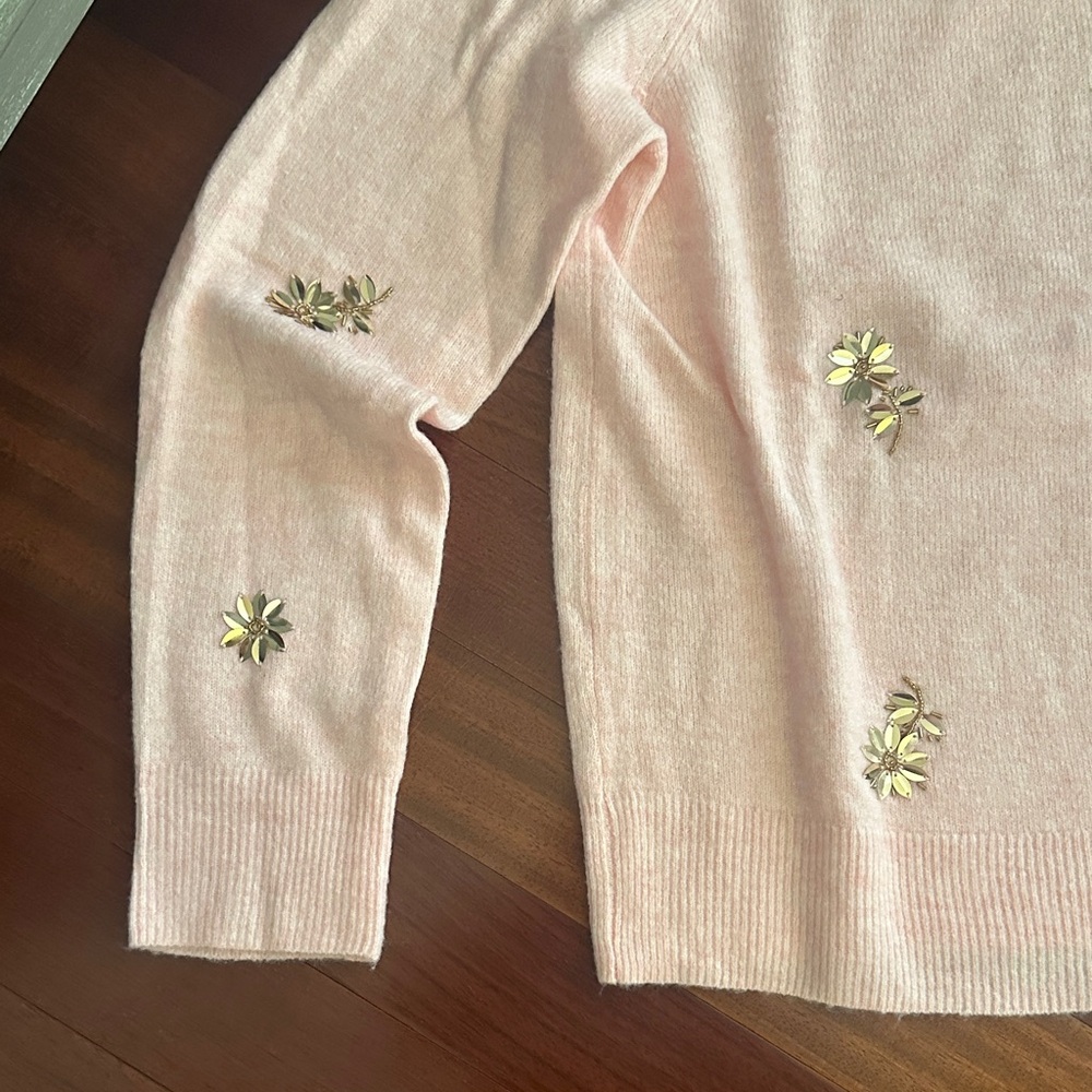 Lilly Pulitzer Blush Sweater with Metallic Embellishments - Picture 4 of 7